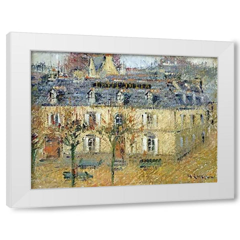 LHotel Julia a Pont-Aven White Modern Wood Framed Art Print by Loiseau, Gustave