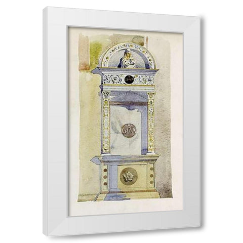 Certosa di Pavia, Study of a Jesuit Altar White Modern Wood Framed Art Print by Mackintosh, Charles Rennie