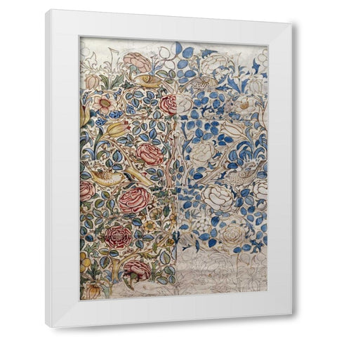 Design For Chintz: Rose White Modern Wood Framed Art Print by Morris, William