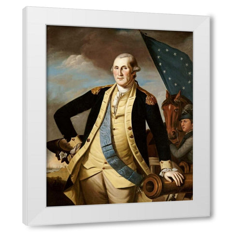 George Washington White Modern Wood Framed Art Print by Peale, Charles Willson