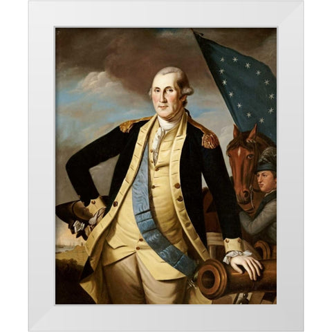 George Washington White Modern Wood Framed Art Print by Peale, Charles Willson