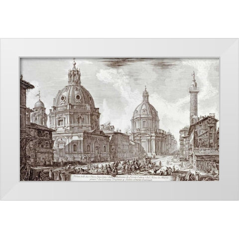 A View of Rome White Modern Wood Framed Art Print by Piranesi, Giovanni Battista