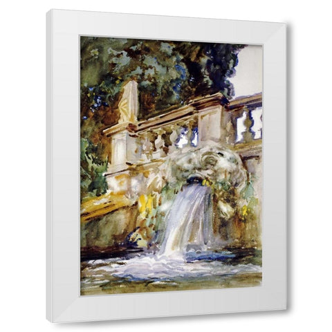 Villa Torlonia, Frascati White Modern Wood Framed Art Print by Sargent, John Singer