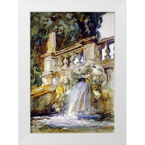 Villa Torlonia, Frascati White Modern Wood Framed Art Print by Sargent, John Singer