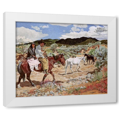 His Wealth White Modern Wood Framed Art Print by Ufer, Walter