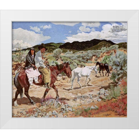 His Wealth White Modern Wood Framed Art Print by Ufer, Walter