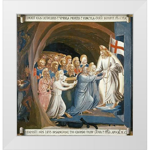 Museumist In Limbo White Modern Wood Framed Art Print by Angelico, Fra