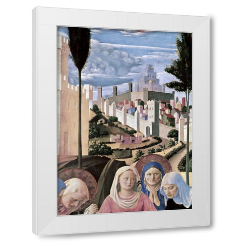 Deposition - Detail 3 White Modern Wood Framed Art Print by Angelico, Fra