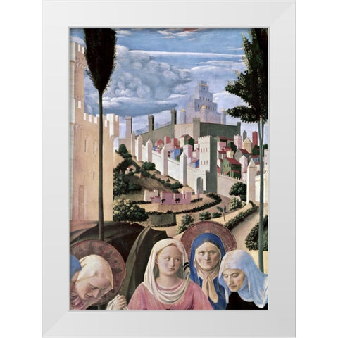 Deposition - Detail 3 White Modern Wood Framed Art Print by Angelico, Fra