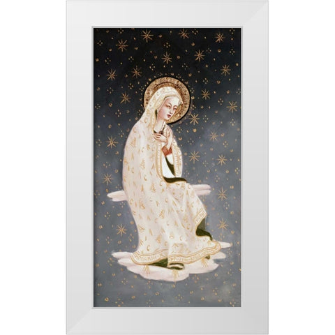 Madonna of The Peace White Modern Wood Framed Art Print by Angelico, Fra