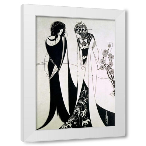 Salome White Modern Wood Framed Art Print by Beardsley, Aubrey