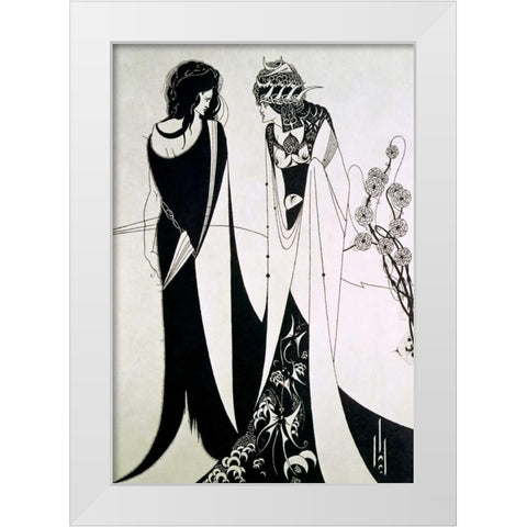 Salome White Modern Wood Framed Art Print by Beardsley, Aubrey