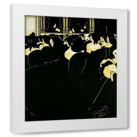 Tristan and Isolde: The Yellow Book White Modern Wood Framed Art Print by Beardsley, Aubrey