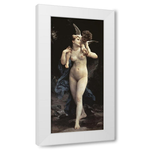 Youthfulness of Love White Modern Wood Framed Art Print by Bouguereau, William-Adolphe