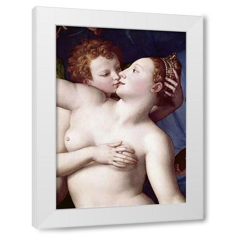 ExVintageure of Luxury - Detail White Modern Wood Framed Art Print by Bronzino, Agnolo