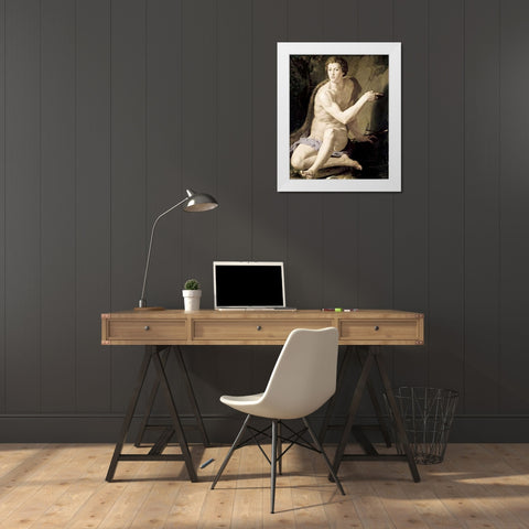 St. John The Baptist White Modern Wood Framed Art Print by Bronzino, Agnolo