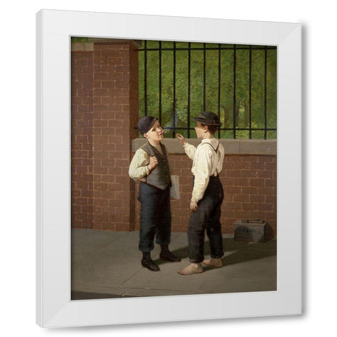 Negotiation White Modern Wood Framed Art Print by Carr, Samuel S