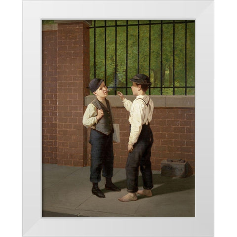Negotiation White Modern Wood Framed Art Print by Carr, Samuel S