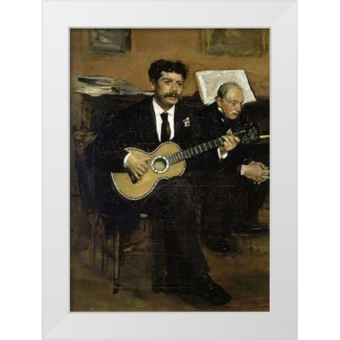 Lorenzo Pagans and Auguste De Gas White Modern Wood Framed Art Print by Degas, Edgar