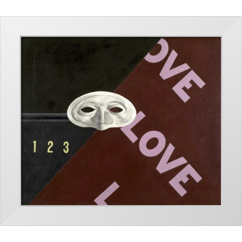 Love, Love, Love White Modern Wood Framed Art Print by Demuth, Charles