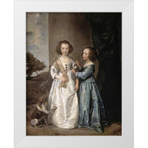 Philadelphia and Elisabeth Wharton White Modern Wood Framed Art Print by Van Dyck, Anthony