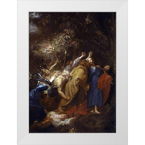 Taking of Museumist White Modern Wood Framed Art Print by Van Dyck, Anthony