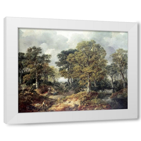 Gainsboroughs Forest White Modern Wood Framed Art Print by Gainsborough, Thomas