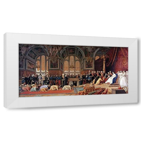 Reception of The Siamese Ambassadors White Modern Wood Framed Art Print by Gerome, Jean Leon