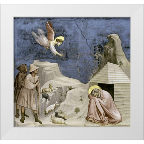 Josephs Dream White Modern Wood Framed Art Print by Giotto
