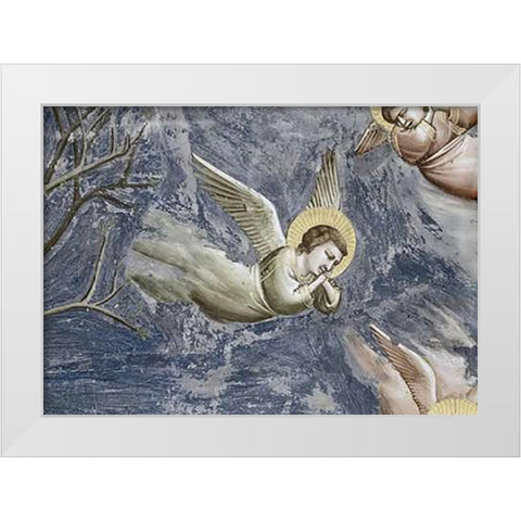 Lamentation (Detail) White Modern Wood Framed Art Print by Giotto