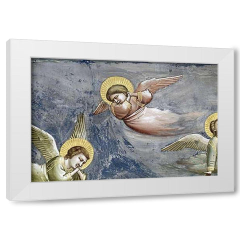 Lamentation (Detail) White Modern Wood Framed Art Print by Giotto