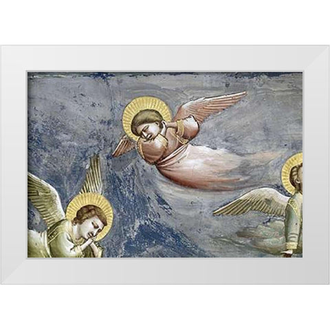 Lamentation (Detail) White Modern Wood Framed Art Print by Giotto