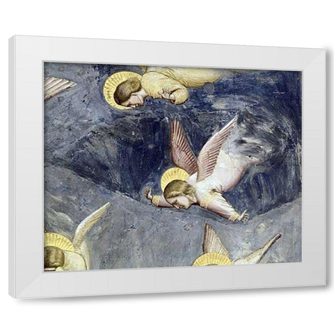 Lamentation (Detail) White Modern Wood Framed Art Print by Giotto