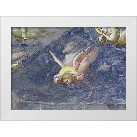 Lamentation (Detail) White Modern Wood Framed Art Print by Giotto