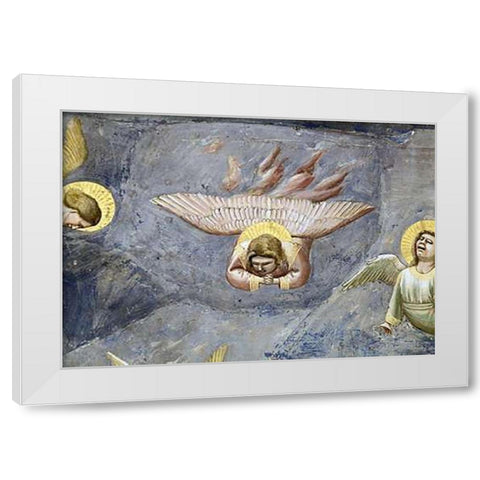 Lamentation (Detail) White Modern Wood Framed Art Print by Giotto