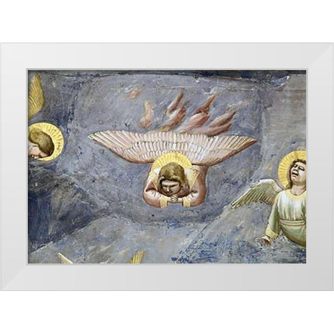 Lamentation (Detail) White Modern Wood Framed Art Print by Giotto