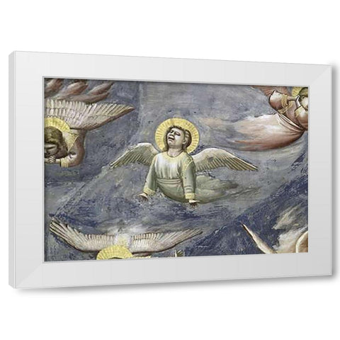 Lamentation (Detail) White Modern Wood Framed Art Print by Giotto
