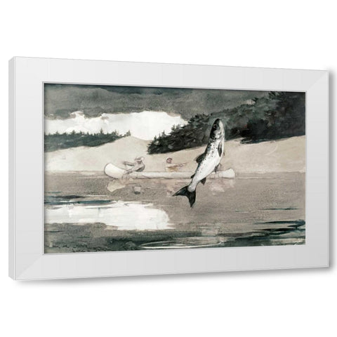 Flying Fish on Lake John White Modern Wood Framed Art Print by Homer, Winslow