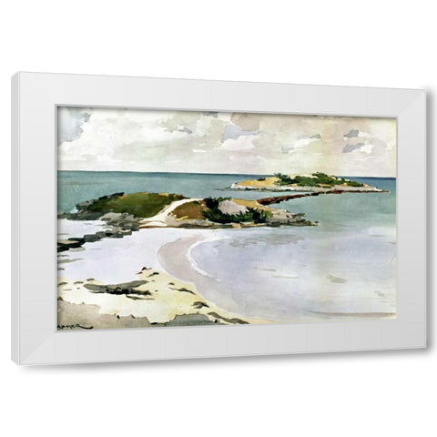 Gallows Island White Modern Wood Framed Art Print by Homer, Winslow