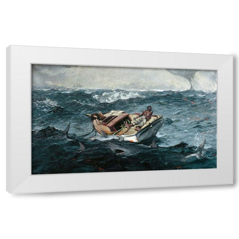 Gulf Stream White Modern Wood Framed Art Print by Homer, Winslow