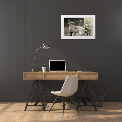 The Music Lesson White Modern Wood Framed Art Print by Homer, Winslow