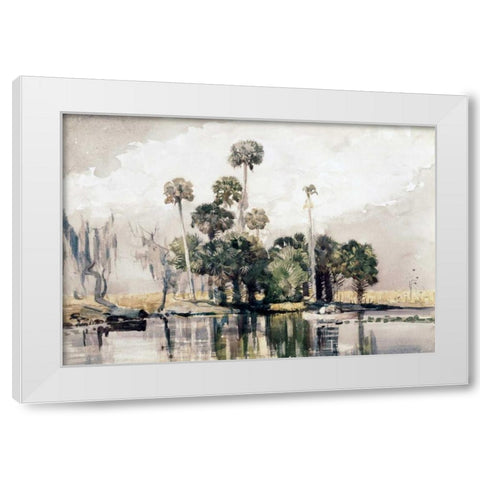 Exotic Island White Modern Wood Framed Art Print by Homer, Winslow