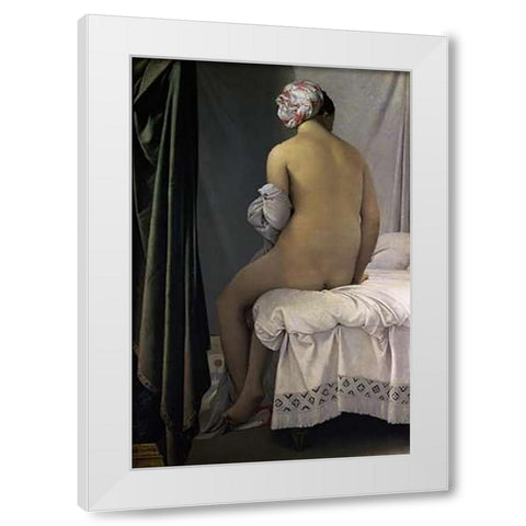 The Bather of Valpincon White Modern Wood Framed Art Print by Ingres, Jean Auguste Dominique