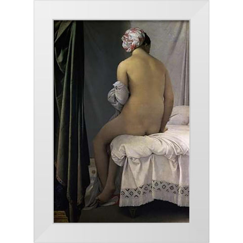 The Bather of Valpincon White Modern Wood Framed Art Print by Ingres, Jean Auguste Dominique
