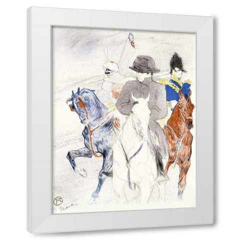 Napoleon White Modern Wood Framed Art Print by Toulouse-Lautrec, Henri