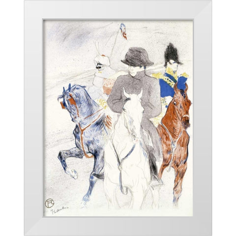 Napoleon White Modern Wood Framed Art Print by Toulouse-Lautrec, Henri