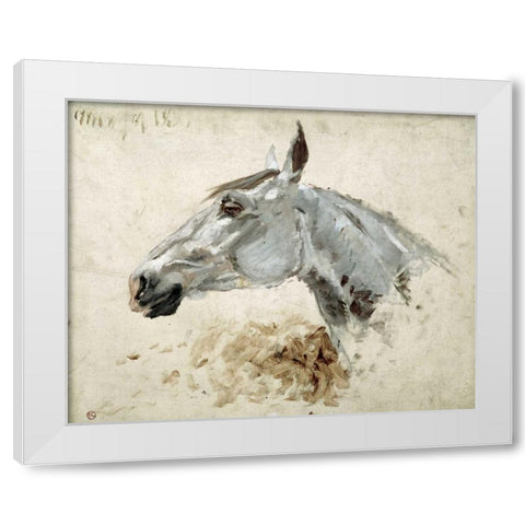 Testo Di Cavallo White Modern Wood Framed Art Print by Toulouse-Lautrec, Henri