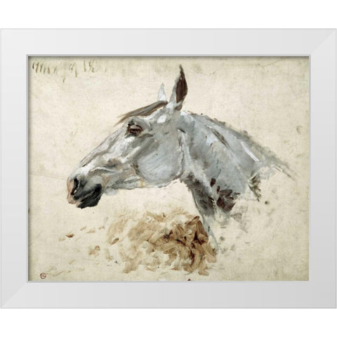Testo Di Cavallo White Modern Wood Framed Art Print by Toulouse-Lautrec, Henri
