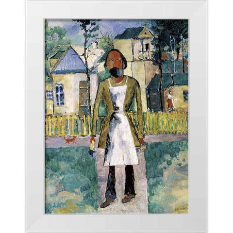 Carpenter White Modern Wood Framed Art Print by Malevich, Kazimir