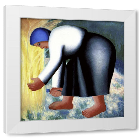 Farmers Wife II White Modern Wood Framed Art Print by Malevich, Kazimir